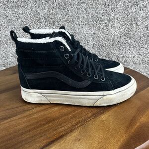Vans Off The Wall High Top Womens Size 5 / Mens 3.5 Unisex Shoes 721454 Faux Fur